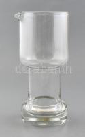 Üveg váza. Fújt hutaüveg, csiszolt, hibátlan. 24 cm