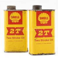 2 db Shell 2T Two Stroke Oil motorolaj fémdoboz, 0,28 l