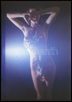 cca 1970 Czakó László (?-?) pécsi fotóművész hagyatékából 13 db vintage DIAPOZITÍV aktfelvétel, 36x2...