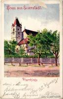 1899 Kismarton, Eisenstadt; Plébánia templom / Pfarrkirche / parish church s: A. Gradwohl (EB)