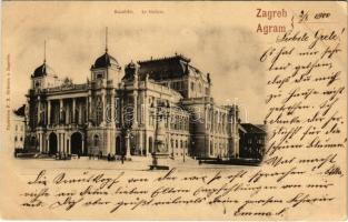 1900 Zagreb, Zágráb, Agram; Kazaliste / Le theatre / theater (EK)