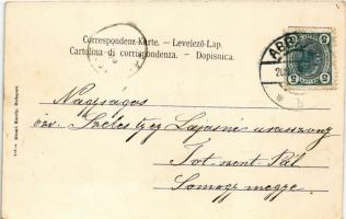 1905 Abbazia, Opatija; strand, csónakok. Divald Károly 716. sz. / beach, coast, boats (fl)