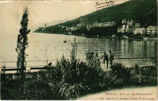 1906 Abbazia, Opatija; Blick auf die Südstrandvillen / villas on the shore (EK)