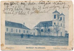 1907 Polgárdi, Katolikus templom, községháza (ázott / wet damage)