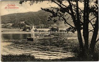 1910 Ossiach (Kärnten), am Ossiachersee / lake, boat (tear)