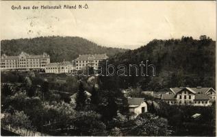 1910 Alland, Heilanstalt Alland / sanatorium, spa. Verlag Karl Grünas (crease)