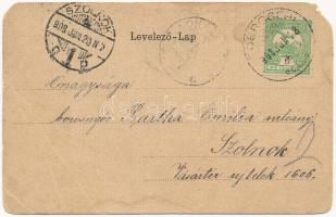 1908 Eger, lyceum. Szecessziós, címeres litho keret, Art Nouveau (EM)