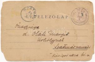 1899 (Vorläufer) Pécs, Zsolnay gyár + "PÉCS PORCZELLÁN-FAYENCEGYÁR" bélyegzés (b)