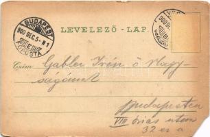 1900 Veszprém, Vár részlet, püspöki palota és gimnázium (EM)