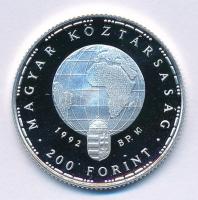 1992. 200Ft Ag "Veszélyeztetett állatvilág - Gólya" T:PP Adamo EM126