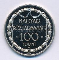 1990. 100Ft Cu-Ni "200 éves a hivatásos magyar nyelvű színjátszás" kapszulában T:PP 
Adam...