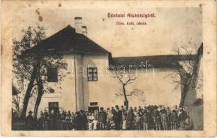 1911 Alsómislye, Nizná Mysla; Római katolikus iskola, gyerekek / Catholic school, children (fl)