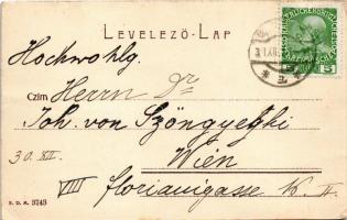 1911 Pozsony, Pressburg, Bratislava; Mély út / Tiefer Weg / street view (EK)