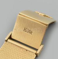 Longines 14K arany, férfi karóra cca 1960, kézi felhúzós szerkezettel. Jelzett tok, szerkezet, 14K j...