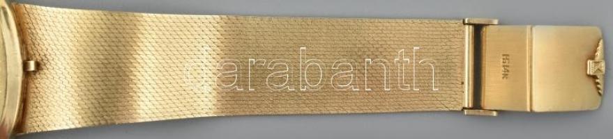 Longines 14K arany, férfi karóra cca 1960, kézi felhúzós szerkezettel. Jelzett tok, szerkezet, 14K j...