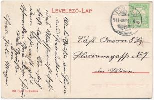 1911 Pöstyén, Piestany; "Az iszap forró!!!" fürdőházi munkások iszappal. Gipsz H. kiadása ...