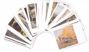 50 db MODERN szovjet festmény repro motívum képeslap / 50 modern Soviet repro motive postcards: paintings