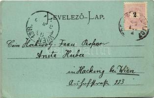 1899 Trencsén, Trencín; vár, vasútvonal este. Gansel Lipót kiadása / Trenciansky hrad / castle, rail...