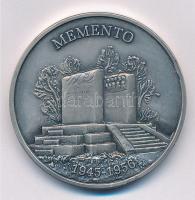 2010. Memento / Politikai Elítéltek Közössége 20. évforduló 1945-1956 ezüstpatinázott fém emlékérem (42,5mm) T:1