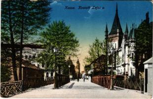 1916 Kassa, Kosice; Kossuth Lajos utca, Jakab palota / street view, palace (EK)
