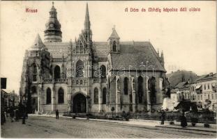 1916 Kassa, Kosice; Dóm és Mihály kápolna déli oldala / cathedral, chapel, street view