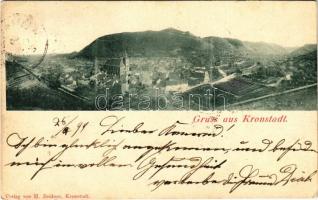1899 Brassó, Kronstadt, Brasov; látkép. Verlag v. H. Zeidner / general view (EK)