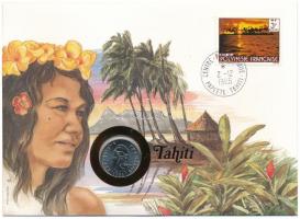Tahiti 1984. 10Fr, felbélyegzett borítékban, bélyegzéssel, német nyelvű leírással T:1  Tahiti 1984. 10 Francs in envelope with stamp and cancellation, with German description C:UNC