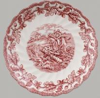 Myotts Country Life angol porcelán teás és süteményes készlet, 12 db tányér + 12 db csésze aljjal + ...