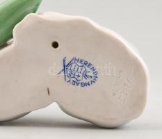 Herendi porcelán nyuszipár, kézzel festett, jelzett,  hibátlan, 8,5x7,5 cm
