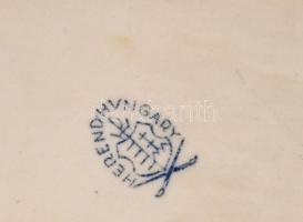 Herendi Viktória mintás cipőcske, kézzel festett, jelzett, hibátlan, h: 10 cm