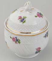 Hollóházi porcelán két személyes teás készlet tálcával. Kézzel festett, jelzett, hibátlan