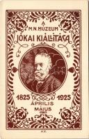 1825-1925 Jókai Mór. A budapesti Magyar Nemzeti Múzeum Jókai kiállítása emléklapja / Jókai memorial exhibition advertisement (EK)
