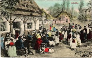1906 Csárdás. Magyar folklór, népviselet / Hungarian folklore, folk costumes, traditional dance (EK)