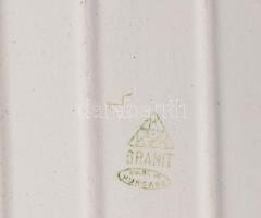 Gránit fajansz süteményes tál, salátástál, vajtartó tető nélkül. Kézzel festett, jelzett, kopásokkal...