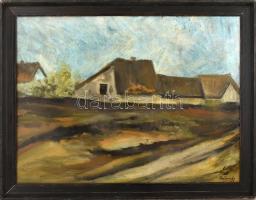 Rudnay Gy jelzéssel: Tanya. Olaj, fa. Kisebb felületi sérülésekkel. Fa keretben. 60x80 cm