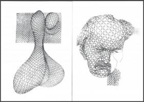 Nagy Pál (1929-1979): Mappa "Buja formák" című tusrajz sorozata után 6 db szitanyomattal. ...