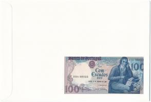 Portugália 1984. 100E felbélyegzett borítékban, bélyegzéssel T:I 
Portugal 1984. 100 Esucodos in en...