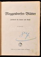 1917 Meggendorfer -Blätter. Zeitschrift für Humor und Kunst. 99. Band Nr. 1240-1253. 1914. okt. 1.-dec. 31. München-Esslingen,1914,J. F. Schreiber, 4+224 p. Német nyelven. Gazdag képanyaggal illusztrált. Átkötött kissé kopott félvászon-kötésben.   Ágoston Ernő (1889-1957): Ex libris Soproni Kaszinó, klisé, papír, jelzett a klisén, 13×7,5 cm