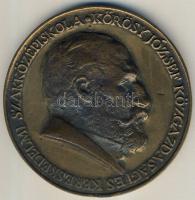 1985. "Kőrösy József Közgazdasági és Kereskedelmi Szakközépiskola-100. évforduló" extrém nagyalakú Br emlékérem T:2