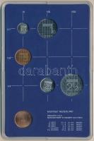 Hollandia 1984. 5c-2 1/2G (5xklf) forgalmi sor műanyag tokban, pénzverdei zsetonnal T:1  Netherlands 1984. 5 Cent - 2 1/2 Gulden (5xdiff) coin set in plastic case and Coin Mint jeton C:UNC