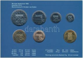 Hollandia 1992. 5c-2 1/2G (6xklf) forgalmi sor karton tokban, pénzverdei zsetonnal T:1 
Netherlands...