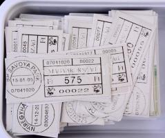 550 db IPH + kb. 1400 db ajánlási ragjegy változatos helységnevekkel, 3 klf dobozban