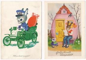 43 db MODERN üdvözlő motívum képeslap / 43 modern greeting motive postcards