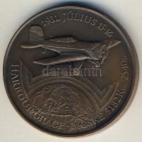 1991. "60 éves a magyar óceánrepülés - Endresz Gy.-Magyar S." Br emlékérem T:1