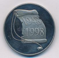 1998. 1948-1998 / Tűzvédelmi Kiképző Intézet fém emlékérem (42mm) T:1- (eredetileg PP)