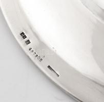 Christoffle  art deco nagy méretű alpakka tálca. Jelzett, szép állapotban d: 30 cm