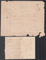 1877-1881 Nopcsa család tagjai számára kiállított számlák, stb., 5 db