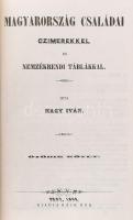 Nagy Iván: Magyarország családai czímerekkel és nemzedékrendi táblákkal. 1-4. kötet. (A-Ö.) Nem telj...