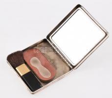 Ezüst (Ag) púdertartó 0,925-ös finomság. jelzett. Br 81 g 6,5x6,5 cm