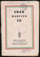 1948. március 15. Nemzeti ünnepély szövegkönyv, hiányos